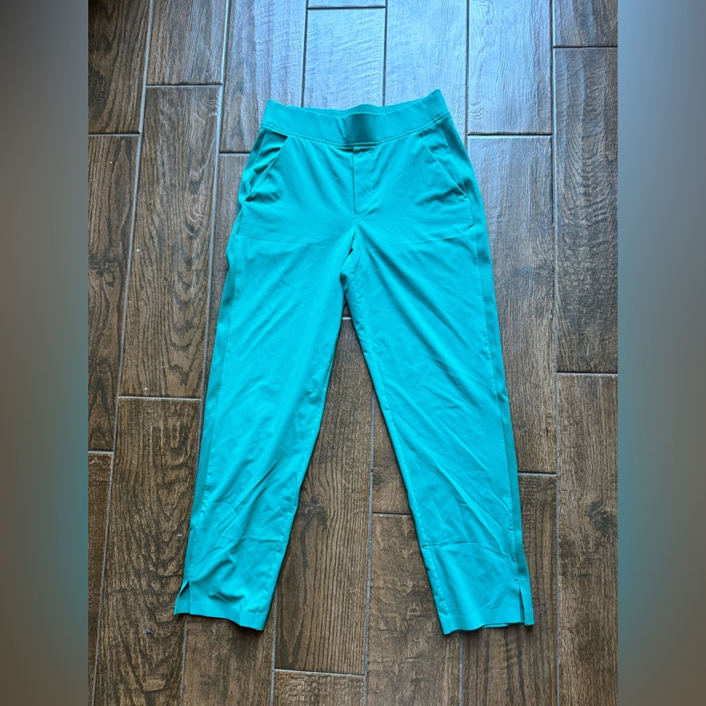 Athleta Vienna Slim Pant Women's Size2 Teal Green Cropped Career Casual